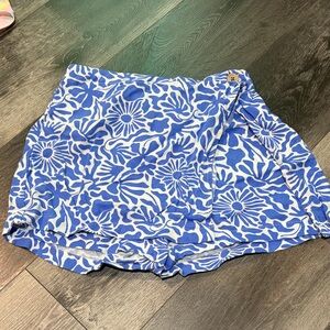 Blue Floral Girls Shorts